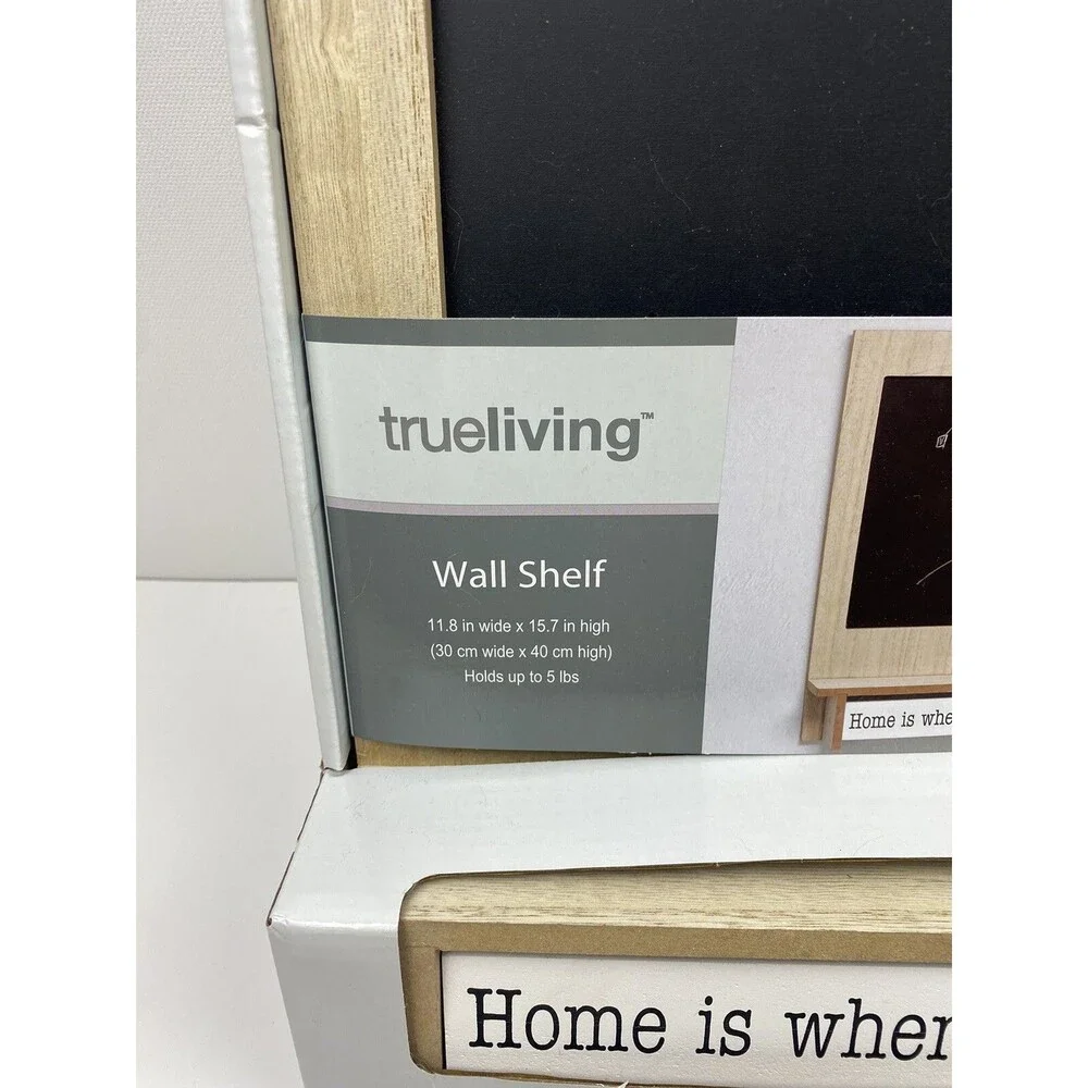Wooden Wall Shelf Chalkboard 11.8